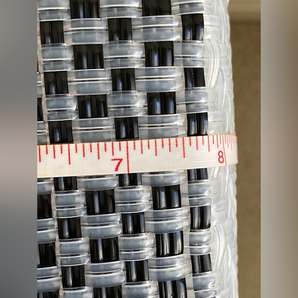 Black, Latte, Clear, and White Woven Plastic Purse - Picture 8 of 10